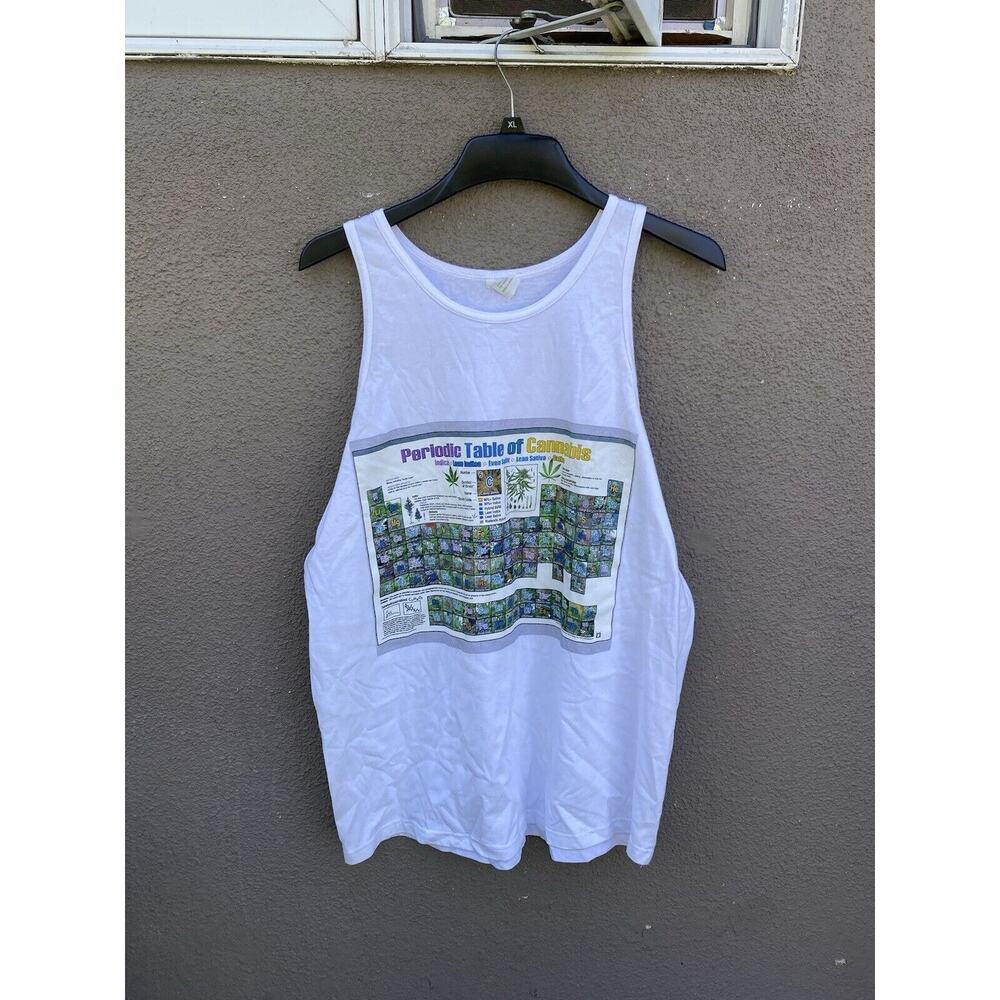 Periodic Table Of Cannabis T Shirt Tank Top Size XL Weed Tee
